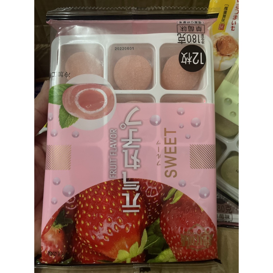 Bánh mochi lạnh kem trái cây Đài Loan  khay 12 cái 180g