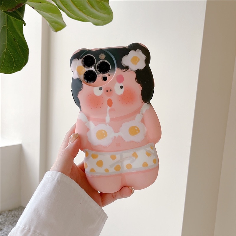 Ốp Điện Thoại Chống Sốc In Hình Cô Gái Mặc Bikini 3D Cho iPhone 14 13 12 11 Pro Max XS XR XSMAX