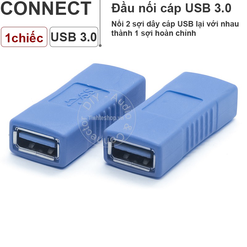 1 chiếc - Đầu nối USB 3.0 2 đầu cái - USB 3.0 AF sang USB AF - Khẩu nối cáp USB 3.0 female | BigBuy360 - bigbuy360.vn