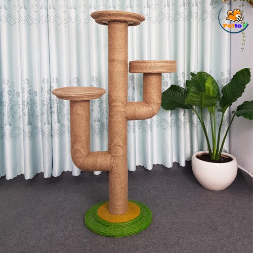 Cat tree - Trụ Cào Móng Xương Rồng 3 Ổ Nằm Tiện Lợi HM003