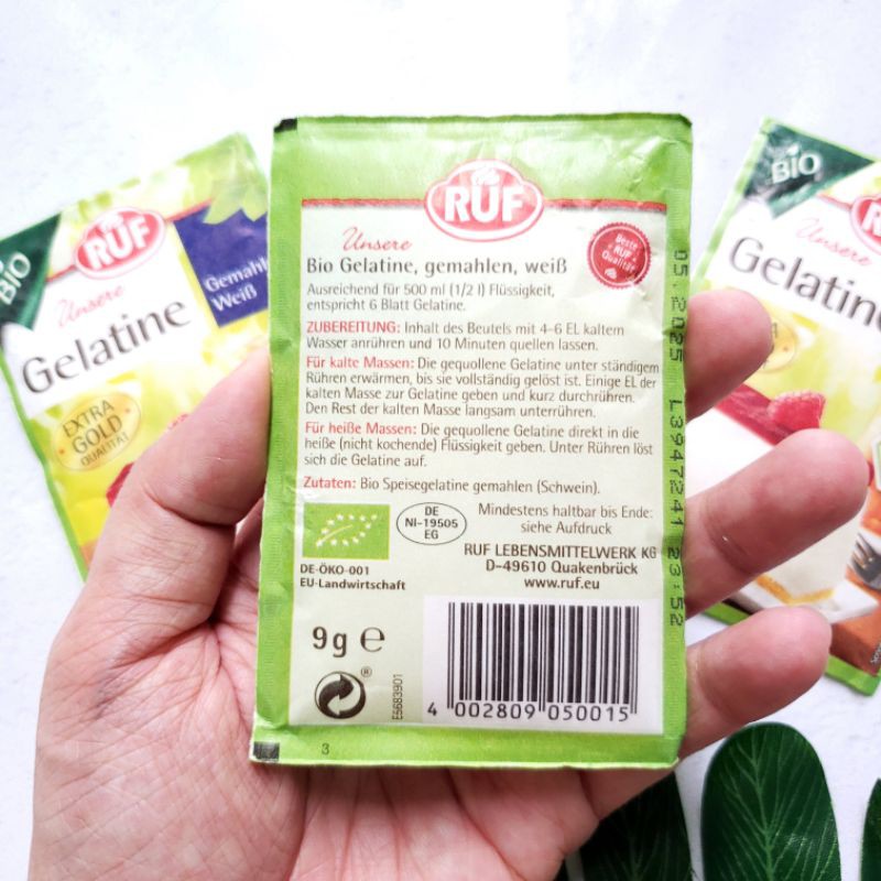 [Mã GROSALEHOT giảm 8% đơn 250K] Gelatin Hữu Cơ Ruf Làm Thạch Rau Câu Kẹo Dẻo Cho Bé 9g [Date 2025] | BigBuy360 - bigbuy360.vn