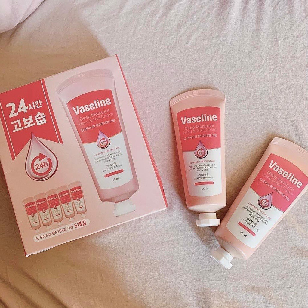 Kem Dưỡng Da & Móng Cấp Ẩm Da VASELINE 24H Deep Moisture Hand & Nail Cream 60ml