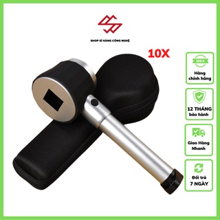 Kính lúp cầm tay 10x❤️freeship❤️ kính lúp có đèn sz-3 có thước đo, ảnh rõ nét, đường kính thấu kính 25mm