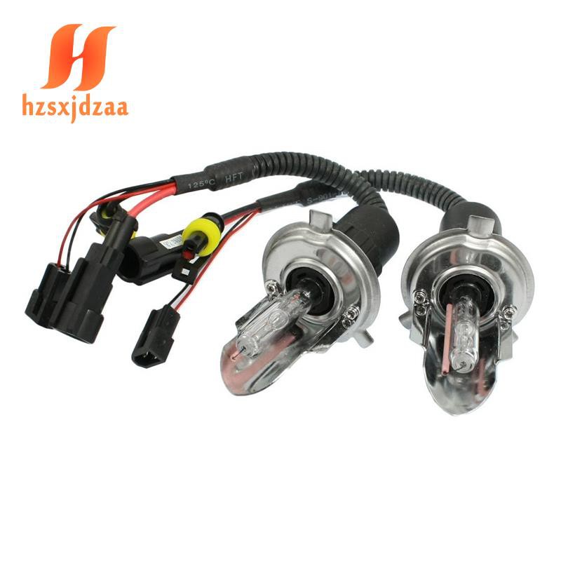 2 X 35W 12V 12000K H4 HID Xenon Hi/Lo Beam Front Lights Bulbs Harness