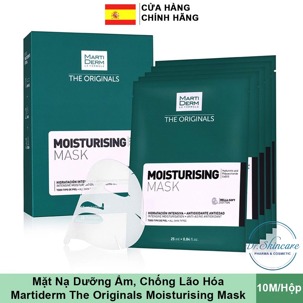 [CHÍNH HÃNG] Mặt Nạ Dưỡng Ẩm, Chống Lão Hóa Martiderm The Originals Moisturising Mask Hộp 10 miếng