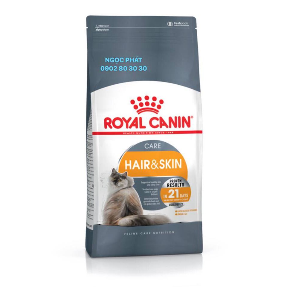 Thức ăn chăm sóc da và lông cho mèo Royal Canin Hair & Skin Care 2kg