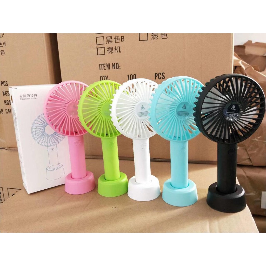 Quạt Cầm Tay LỖI 1 ĐỔI 1FREE SHIPMini Fan Du Lịch Có Pin Sạc Tuỳ Chỉnh 3 Cấp Độ Siêu Mát Hàn Quốc