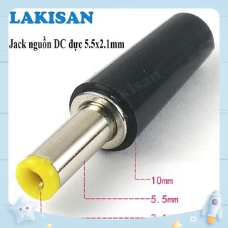 [2 cái] Jack cắm nguồn DC đực ( MALE) 5.5x2.1mm - Loại tốt