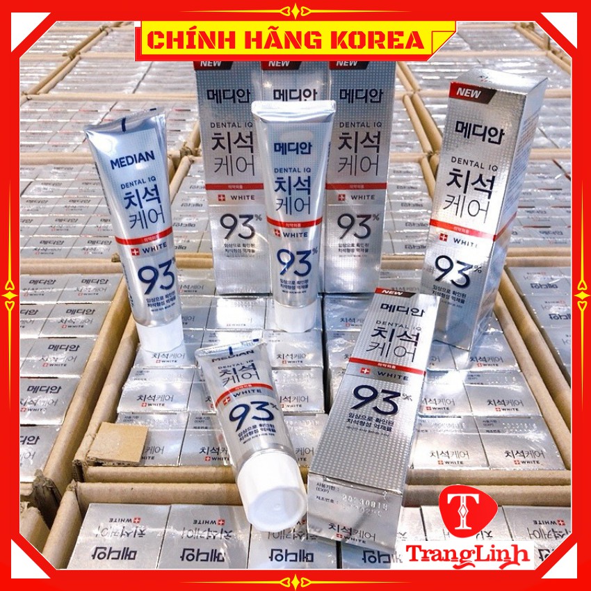 Kem đánh răng Median 93% số 1 hàn quốc, tuýp 120gr - Giúp trắng răng, thơm miệng - tranglinhkorea