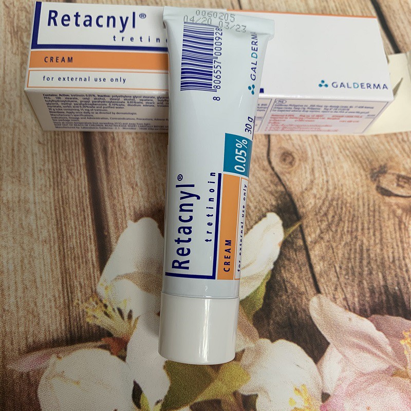 Kem ngừa mụn Retacnyl[CHÍNH HÃNG ] Kem Retacnyl Tretinoin Cream 0,025% và 0.05%, 30g