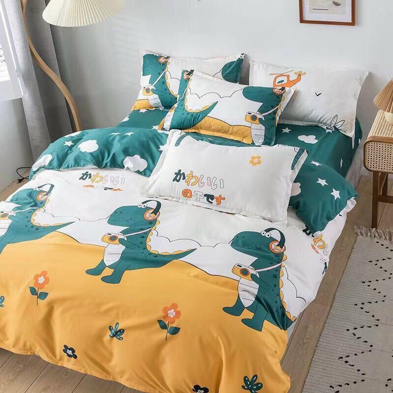 [BST3] Bộ chăn ga gối Cotton Poly EmmiBedding phong cách Hàn Quốc Drap giường cotton hot trend (không kèm ruột)