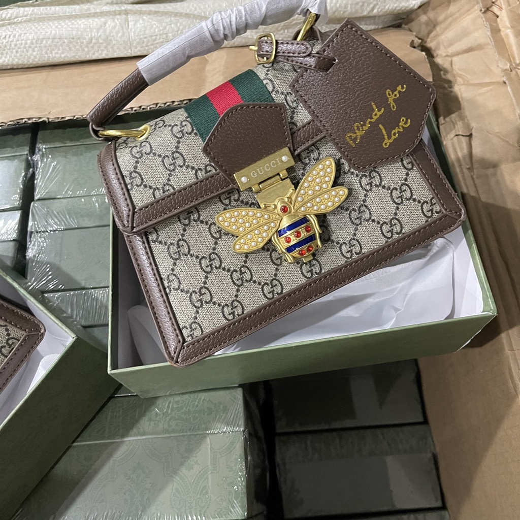 Túi xách Gu ong đủ 2 size Full box nguyên seal/Túi đeo chéo Gu ong size 22-25 Full box hãng
