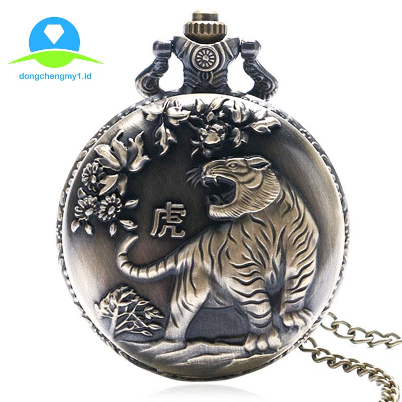 Đồng Hồ Quả Quýt Chạm Nổi Hình Núi Phong Cách Vintage