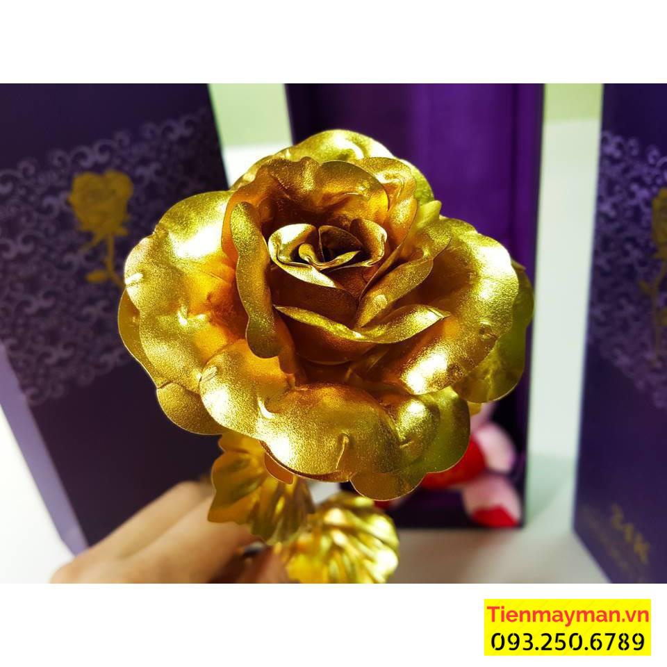 [SALE TUỘT QUẦN] Quà tặng Vip 14/2 8-3 : Combo Hoa Hồng Mạ Vàng 24k sang chảnh 8 món - tặng kèm dây chuyền bạc