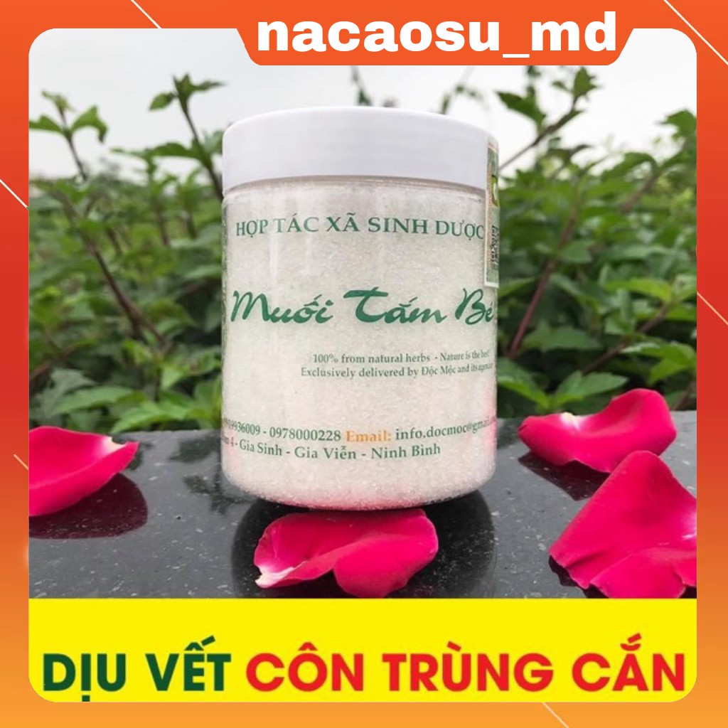 (COMBO 2)  MUỐI TĂM BÉ ĐÔC MÔC, MUỐI TẮM CHO CẢ MẸ VÀ BÉ SẠCH RÔM SẨY,MẨN NGỨA CỨT TRÂU, HĂM DA, MỒ HÔI TRỘM