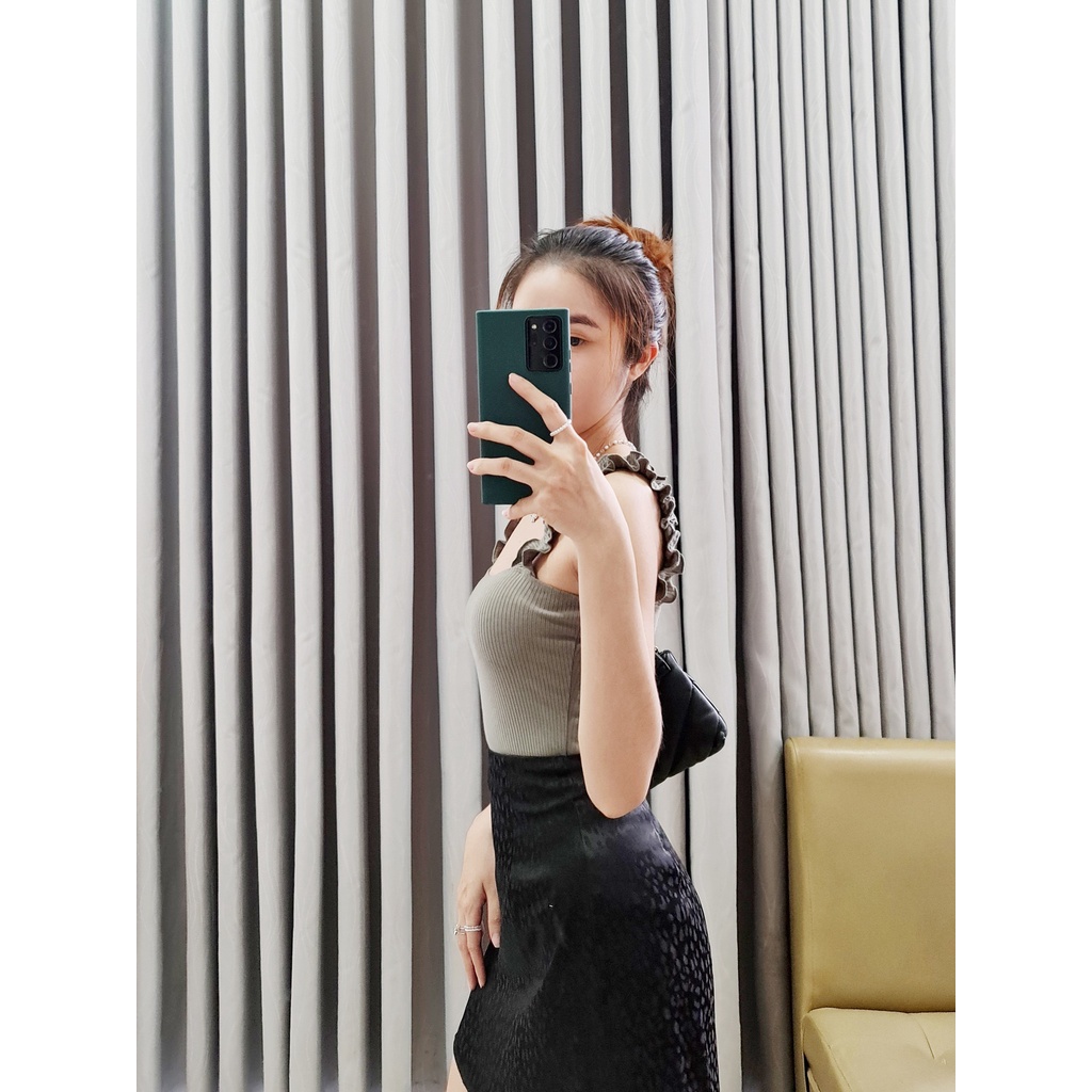 Q9336 - Bodysuit thun gân Double Zero 2 dây bèo, trơn