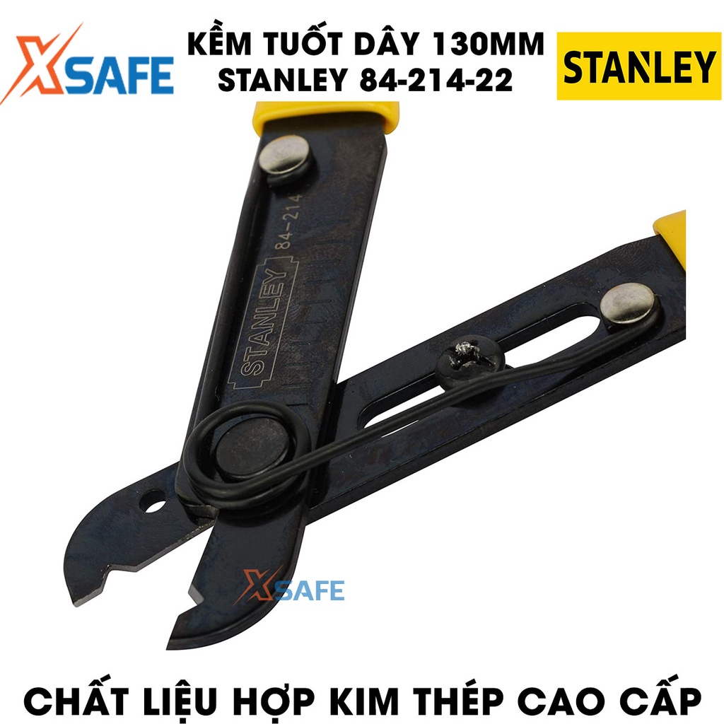 Kềm tuốt dây STANLEY 84-214-22 130mm Kìm tuốt dây Stanley thép cao cấp, chóng gỉ, chống ăn mòn, tay cầm bọc nhựa êm