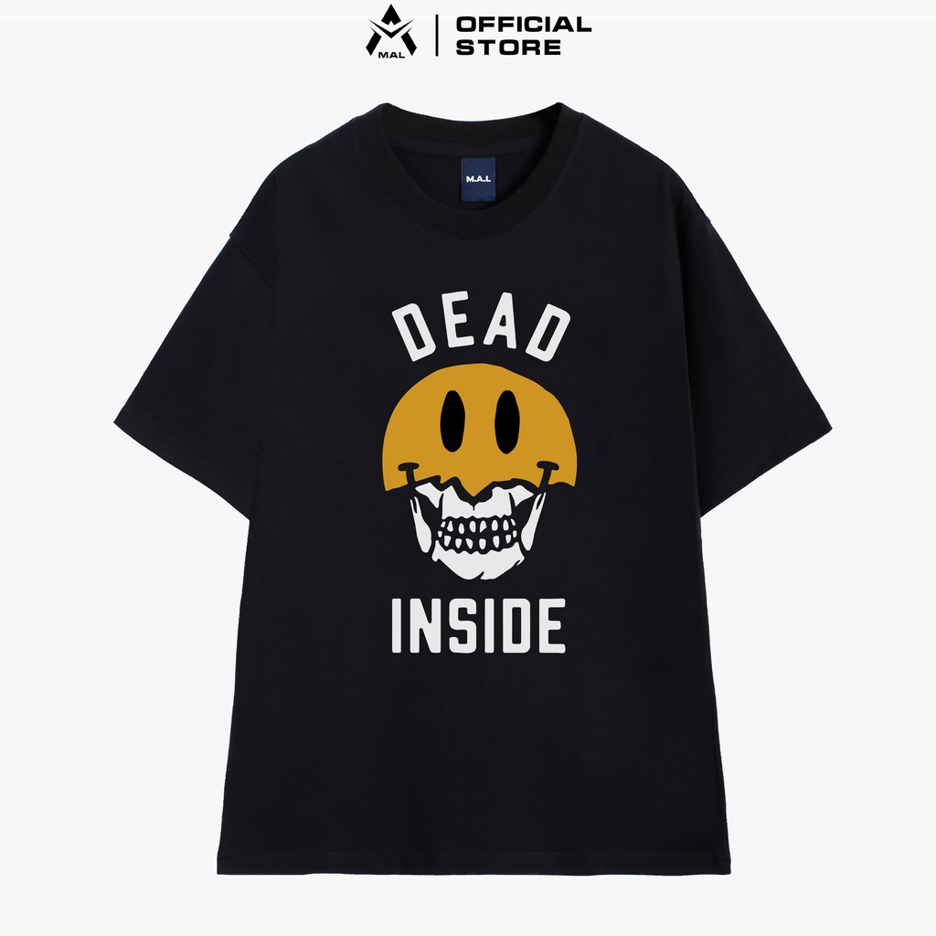 Áo Thun Tay Lỡ Unisex DEAD INSIDE, Áo Phông Unisex Nam Nữ Form Rộng Thời Trang –MALUNI008- MAL STORE