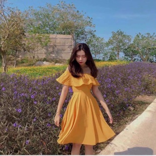 Váy tiểu thư bánh bèo trễ vai