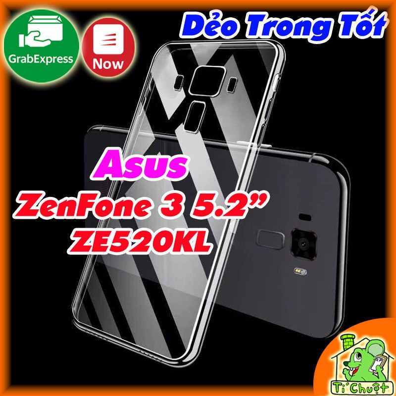 [Loại Tốt-Ảnh Thật] Ốp lưng ASUS ZenFone 3 5.2&quot; ZE520KL Silicon Dẻo Trong Suốt