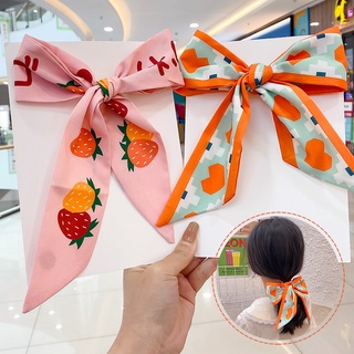 Dây Buộc Tóc Thắt Nơ Bướm Vải Lụa Thời Trang Hàn Quốc Cho Nữ