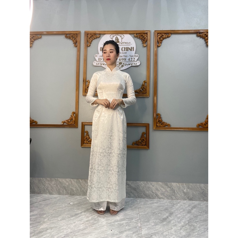 Áo dài gấm hoa truyền thống_Duy Chinh_ADGT0002_Tông Màu Hông