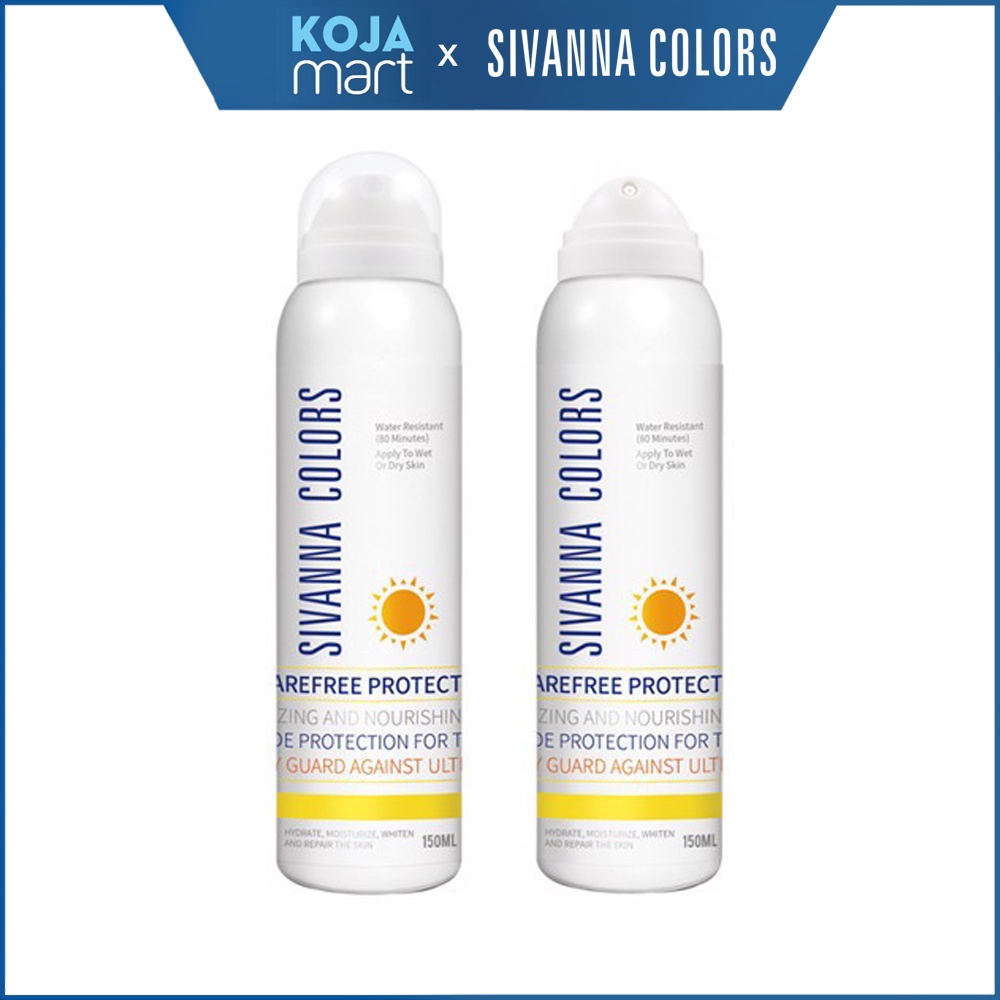 Xịt Chống Nắng Nâng Tone Sivanna Colors Thái Lan SPF50 PA+++ Cactus Carefree Protection Spray 150ml