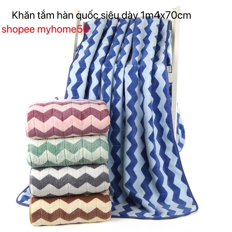 Khăn tắm đi biển bằng bông cao cấp xuất hàn quốc 1m4x70cm
