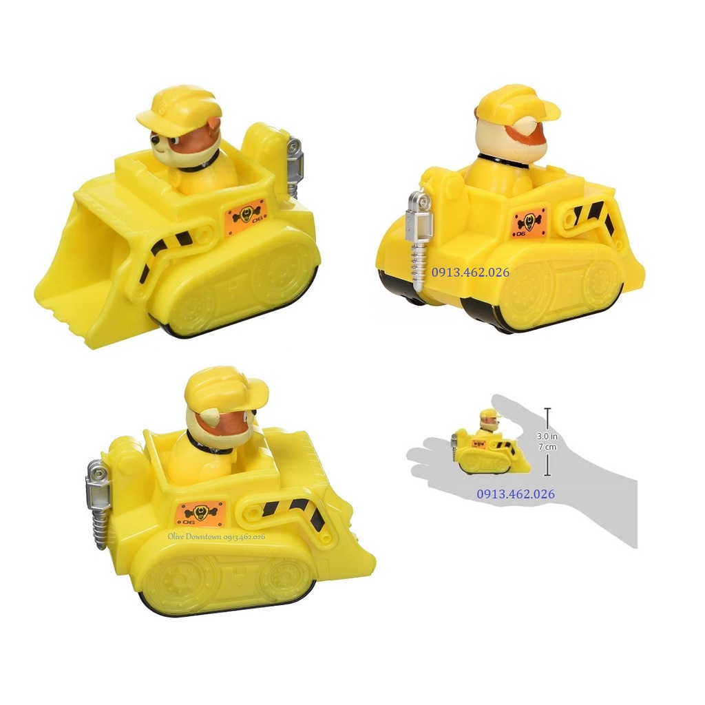RUBBLE ☘️ Chó cứu hộ lái xe xúc mini màu vàng - Rescue Racer - Những chú chó cứu hộ Paw Patrol