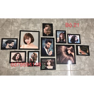 BỘ 11 TRANH TẤM CỨNG DÁN TƯỜNG ( BỘ TÓC NƯ_ NAM)