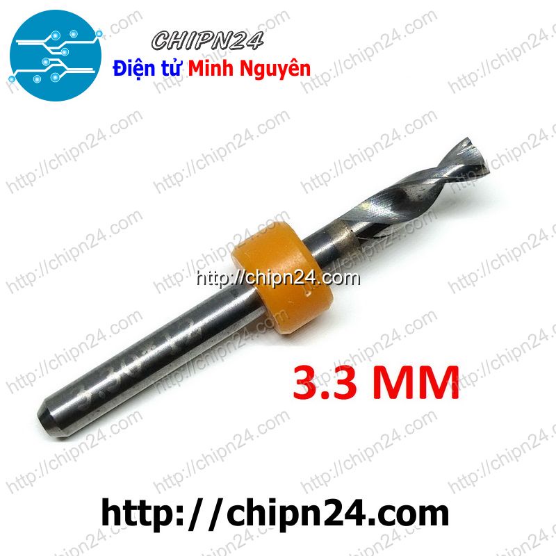 [1 CÂY] Mũi khoan mạch in CNC 3.3mm (Mạch điện tử, PCB)