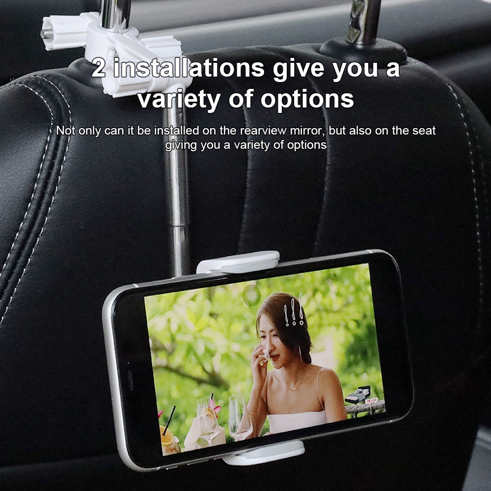 Giá Đỡ Điện Thoại / GPS Xoay 360 Độ Gắn Kính Chiếu Hậu Xe Máy / Xe Hơi