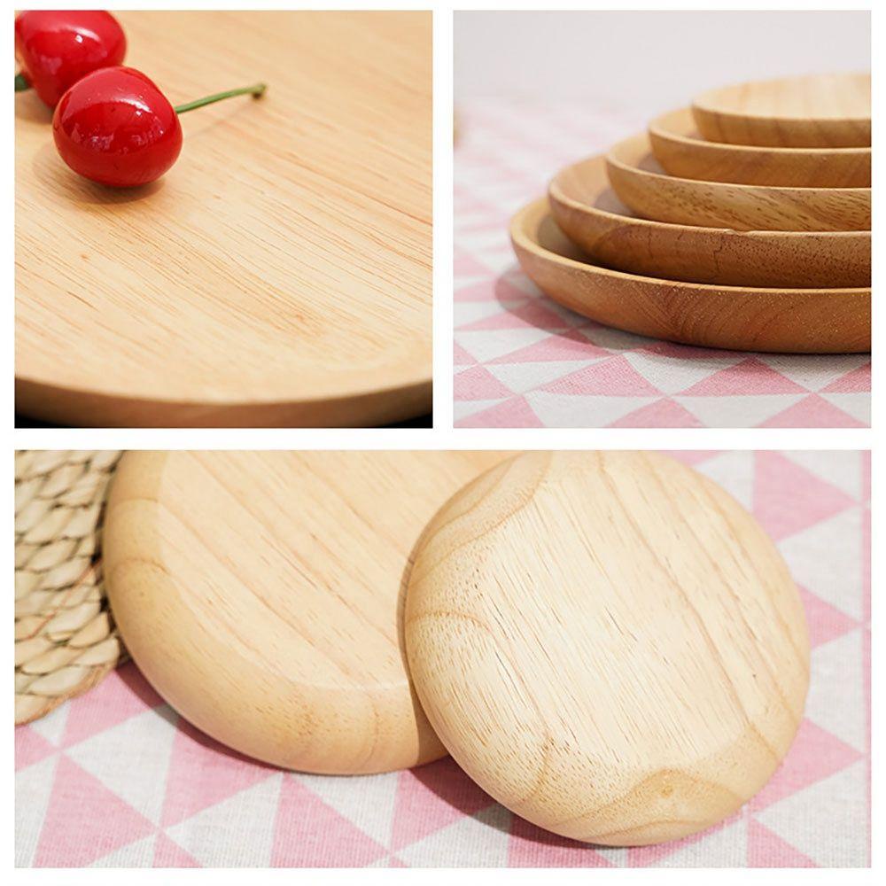 Khay Gỗ Tròn Thủ Công Đựng Trà Phong Cách Nhật Bản