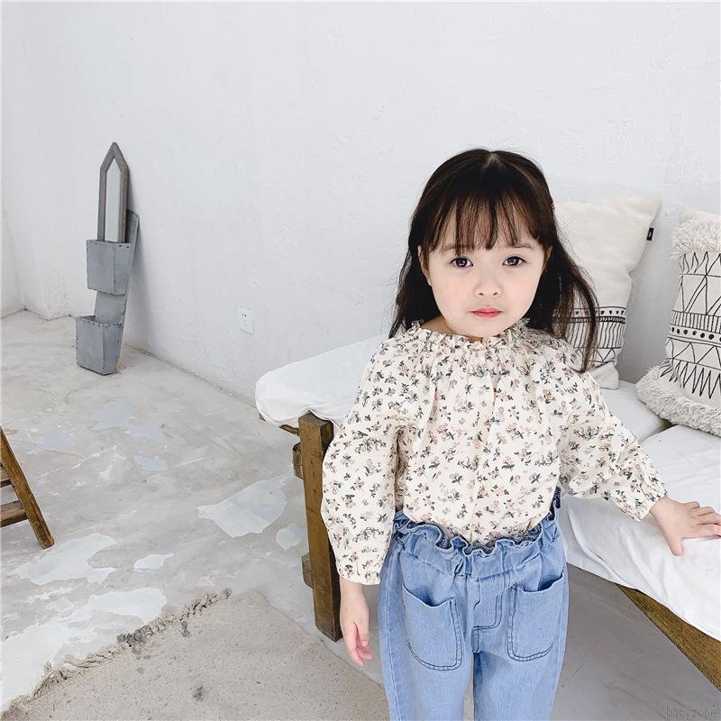 Áo Thun Tay Dài Cổ Tròn In Họa Tiết Thời Trang Xuân Thu Cho Bé Gái