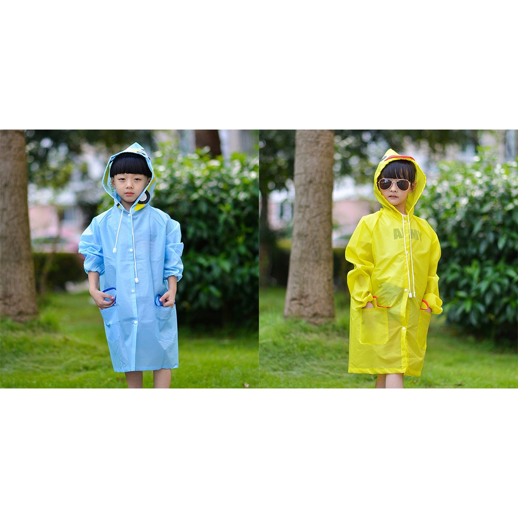 Áo mưa in hình động vật dễ thương cho bé