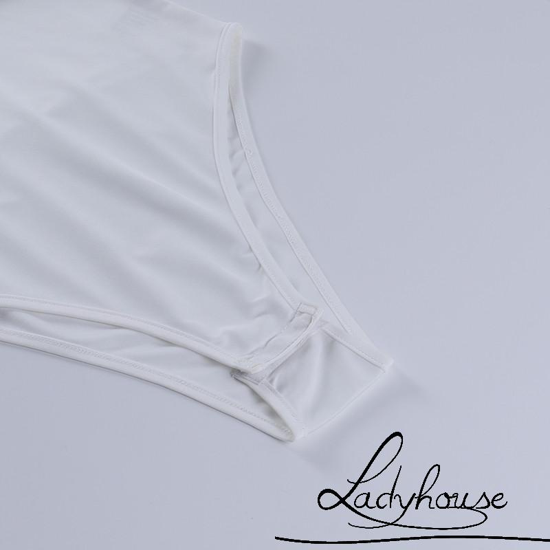 Bộ áo liền quần một dây tay dài màu trơn thời trang cho nữ | BigBuy360 - bigbuy360.vn