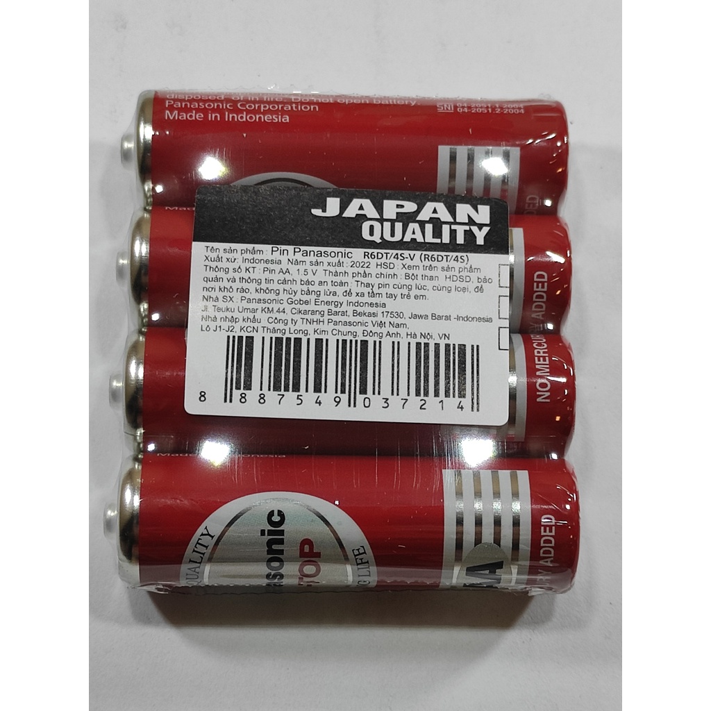 1 Viên Pin Panasonic Pin AA / PIN 2A , Pin Đại Pin D , Chính Hãng Made In Indonesia dùng cho đế xoay