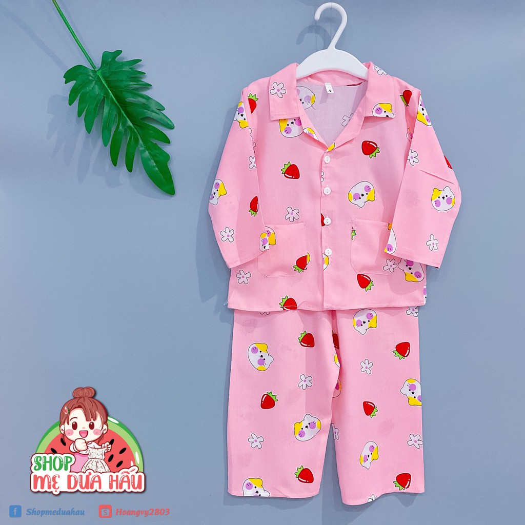 Bộ tole lanh Pyjama siêu xinh dài tay bé gái - Được chọn mẫu (Link 1)