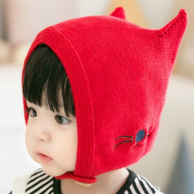 Mũ nón len tai mèo trùm tai cho bé Chic Kitten, chất liệu dày dặn ấm áp