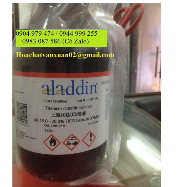 Hoá chất Titanium chloride solution CAS 7705-07-9 TiCl3 chai 500ml