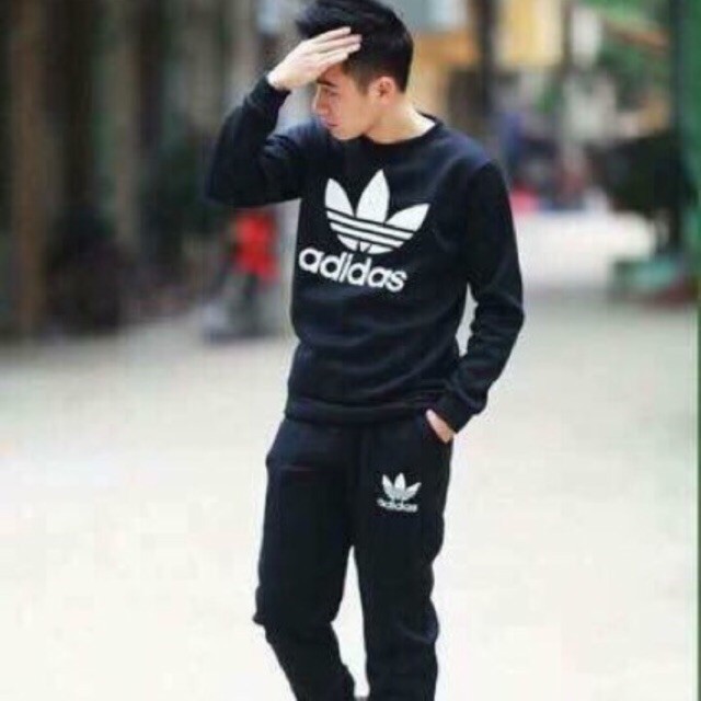 _ FLASH SALE ! Bộ nỉ nam Adidas cổ tròn.