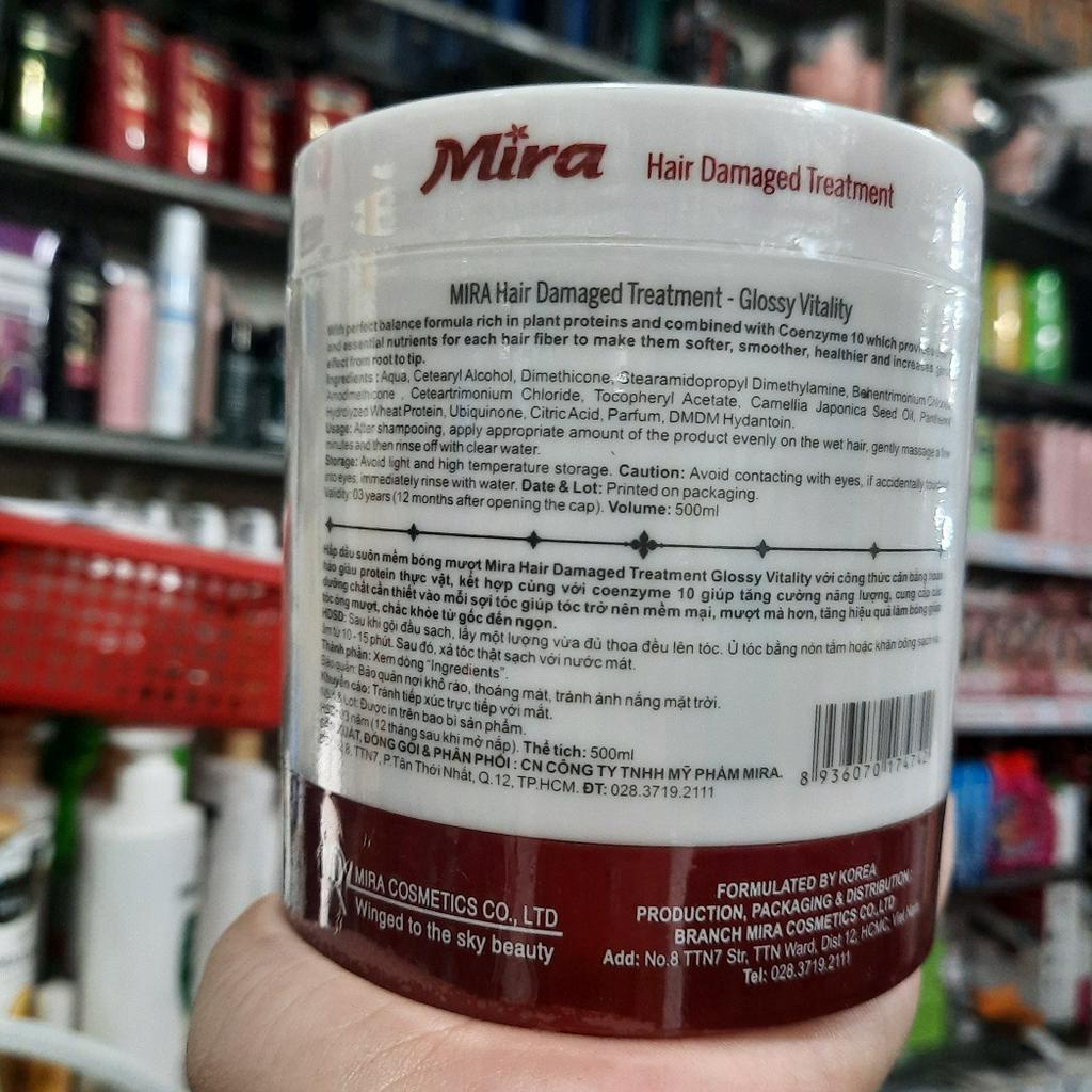 Kem Hấp Dầu Mira Hair Damage Treatment Glossy Vitality 500ml