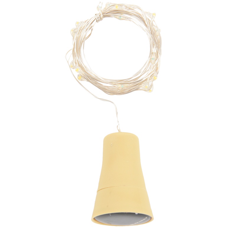 1 dây đèn LED 20 bóng dài 2m hình nút bần dùng năng lượng mặt trời trang trí chai rượu