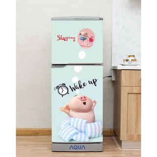 Decal dán tủ lạnh -pig 2022 - pig 10_có sẵn keo dán