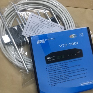 Mua Đầu thu truyền hình  mặt đất DVB T2 + 1 đầu VTC + 1 bộ dây ANTEN 12m