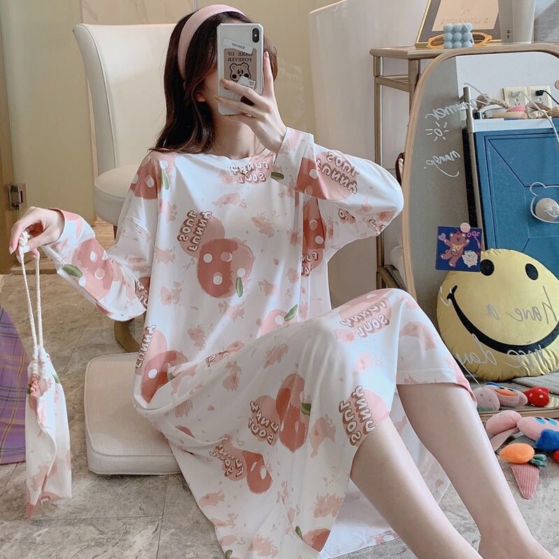 VÁY MẶC NHÀ ĐẦM MẶC NHÀ VN73 DÀI TAY