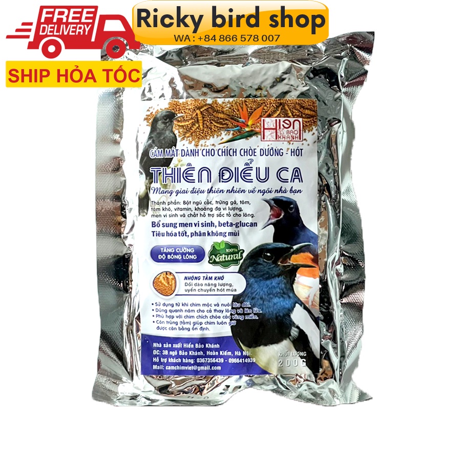 Cám chào mào Thiên Điểu Ca - 200g