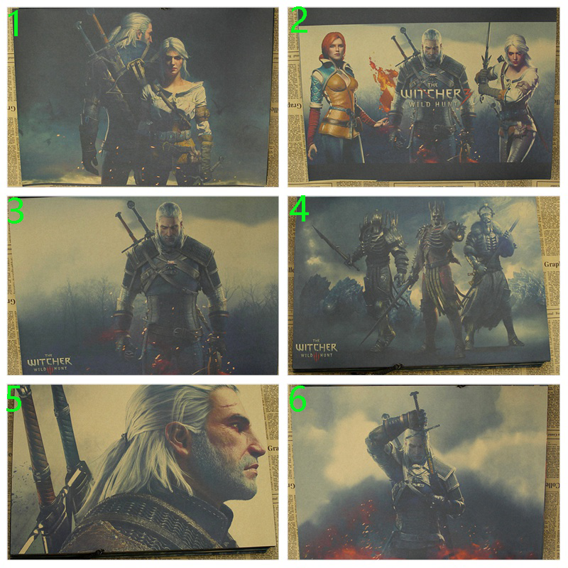 Poster Phim The Witcher 3 Wild Trang Trí Quán Cà Phê