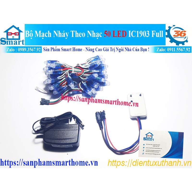 Bộ mạch nháy theo nhạc 50 led ic1903