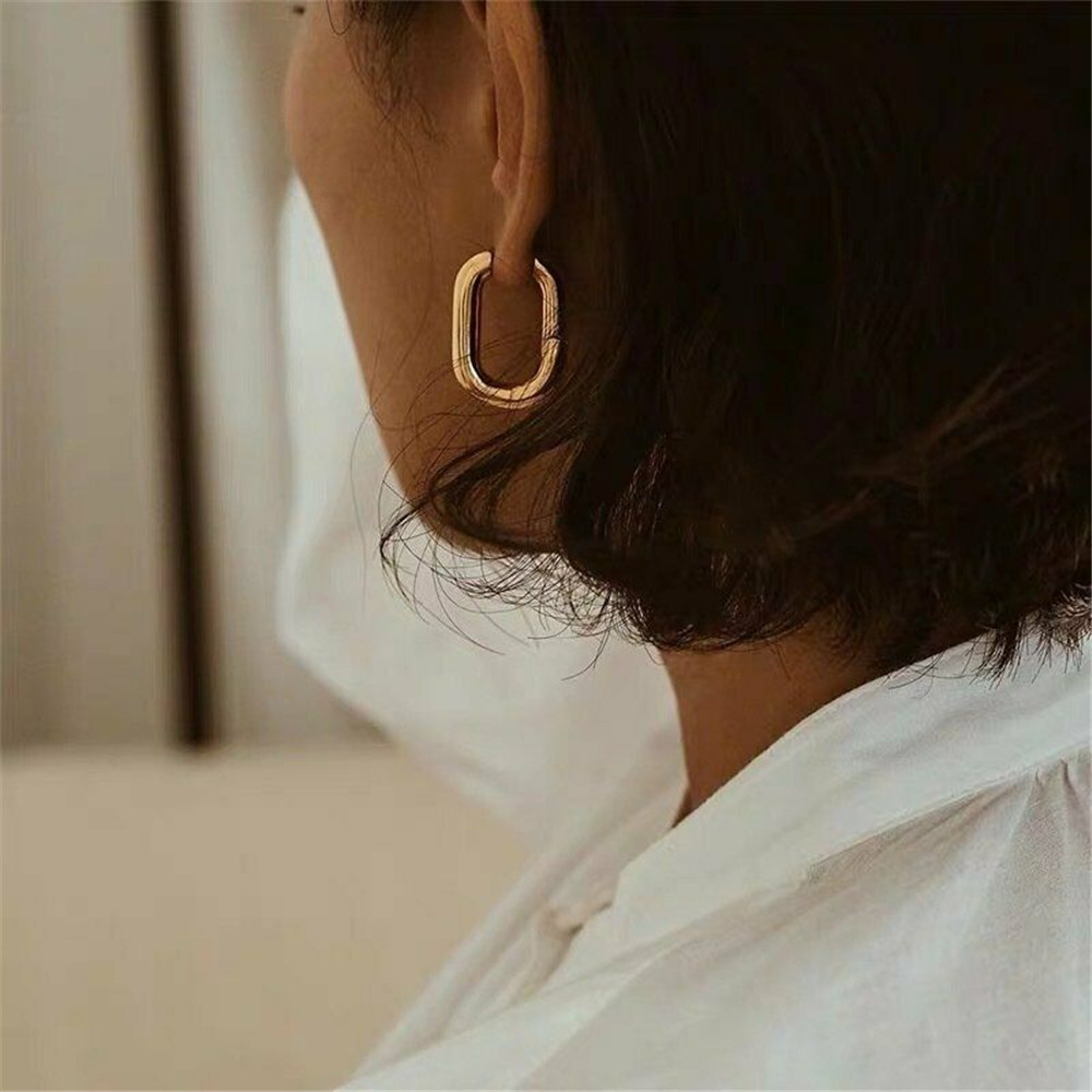 Hoa tai hình chữ U phong cách thời trang Hàn Quốc dành cho nữ Yanqueens Đồ trang sức Quà tặng